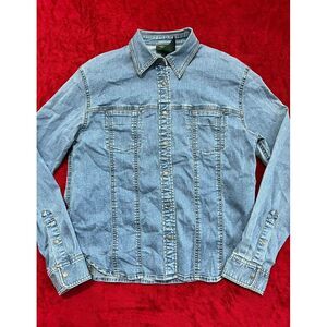 Lauren Jeans‎ Co. Ralph Lauren Women's Button Up Denim Jacket Size Small
